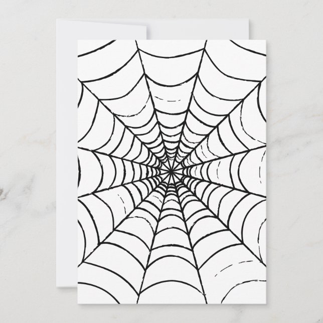 Tarjeta Festiva La web de una araña simple: cerrar (Anverso)