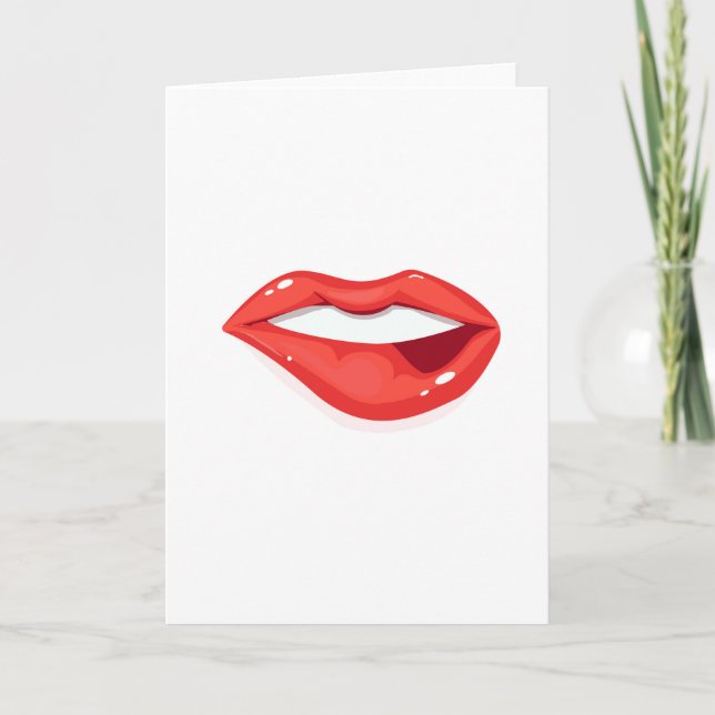 Tarjeta Festiva Labios de mujer (Anverso)