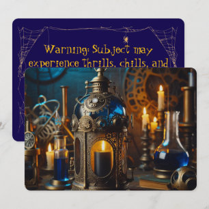 Tarjeta Festiva Laboratorio de científicos steampunk victoriano gó