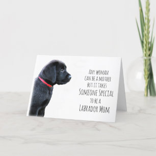 Tarjeta Festiva Laboratorio negro - Perro Día de la Madre - Mejor 