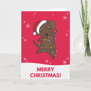 Tarjeta Festiva Labrador Christmas Snow Winter Animals Dogs Holida
