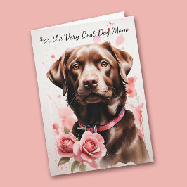 Tarjeta Festiva Labrador de chocolate que haces mi perilla de cola