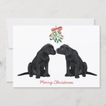 Labrador negro Mistletoe Cute Perro Cachorro