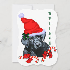 Tarjeta Festiva Labrador Recuperador Navidades