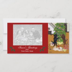 Tarjeta Festiva Labrador Recuperador Navidades