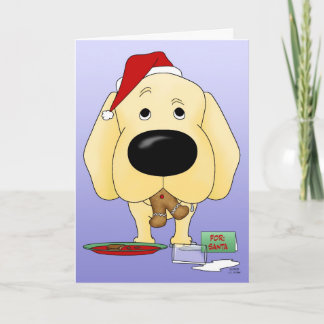 Tarjeta Festiva Labrador Recuperador Navidades