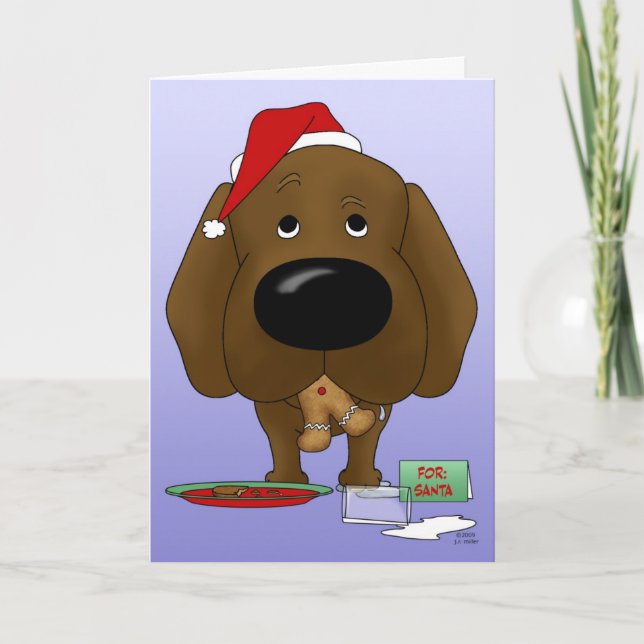 Tarjeta Festiva Labrador Recuperador Navidades (Anverso)
