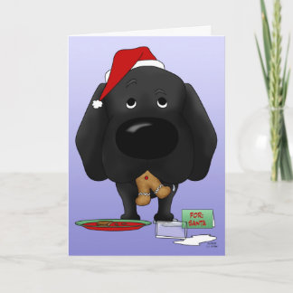 Tarjeta Festiva Labrador Recuperador Navidades