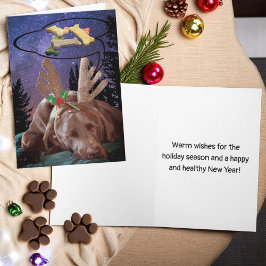 Tarjeta Festiva Labrador Retriever en Golosinas para Perros Sueños