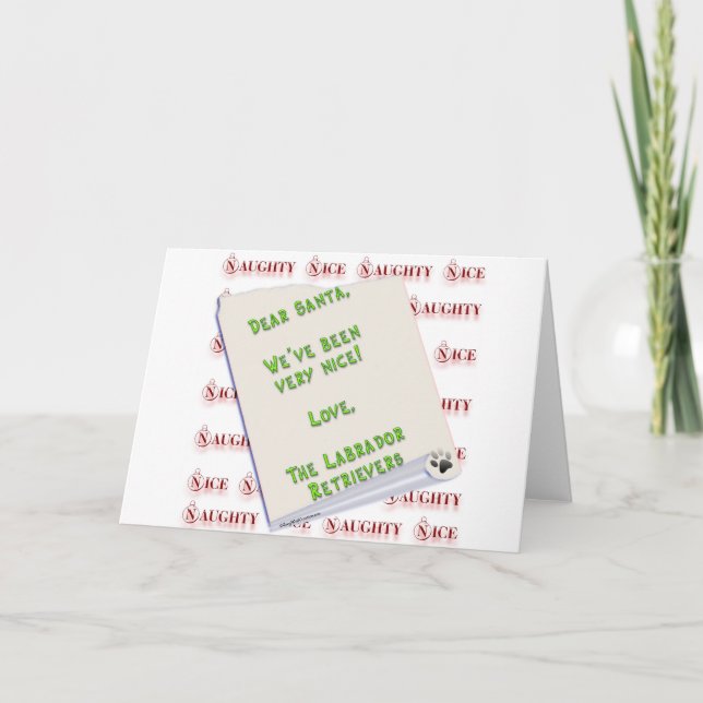 Tarjeta Festiva LabradorpluralNice (Anverso)
