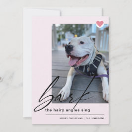 Tarjeta Festiva Ladrar Los Ángulos Peludos Cantan Perro