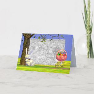 Tarjeta Festiva Ladrones del huevo de Pascua (marco de la foto)
