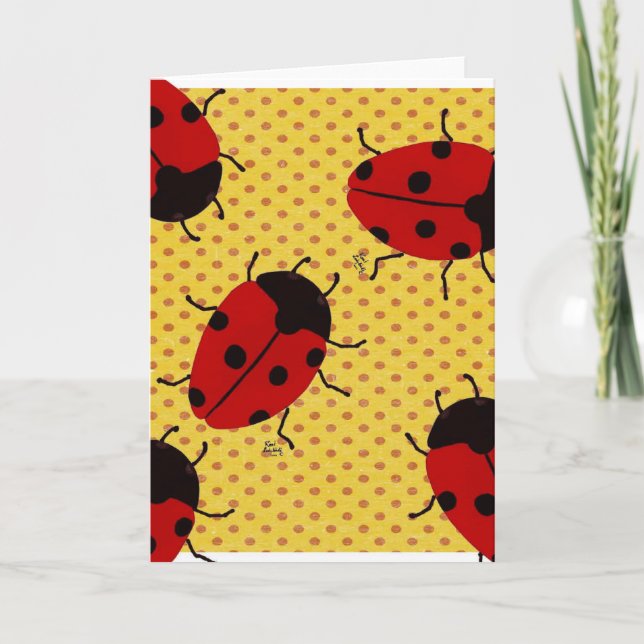 TARJETA FESTIVA LADYBUGS (Anverso)