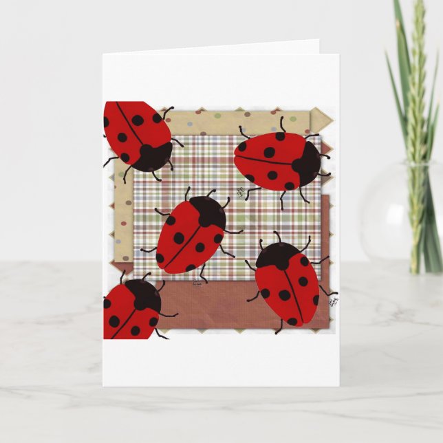 TARJETA FESTIVA LADYBUGS (Anverso)