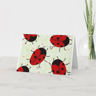 TARJETA FESTIVA LADYBUGS
