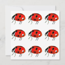 Tarjeta Festiva Ladybugs Notecard