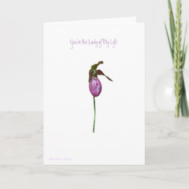 Tarjeta Festiva LadySlipper: Eres la dama de mi vida... Valentine