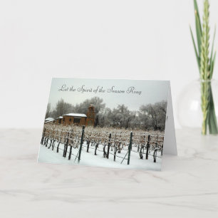 Tarjeta Festiva Lagar de Rodena de las casas en invierno