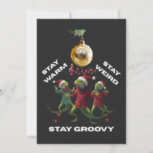 Tarjeta Festiva Lagartos Groovy