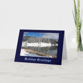 Tarjeta Festiva Lago Cobbett después de la nieve temprana