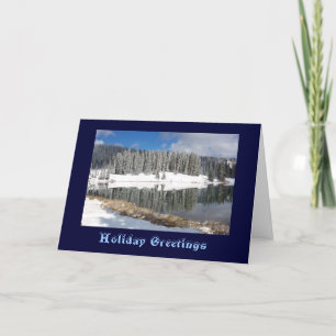 Tarjeta Festiva Lago Cobbett después de la nieve temprana