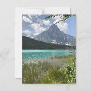 Tarjeta Festiva Lago de viaje moderno y montañas de Canadá