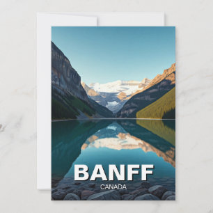 Tarjeta Festiva Lago Louise en el Parque Nacional Banff Canadá