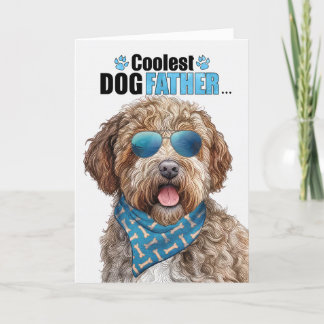 Tarjeta Festiva Lagotto Romagnolo Perro Papá Más Genial Día del Pa