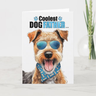 Tarjeta Festiva Lakeland Terrier Dog Coolest Dad Day