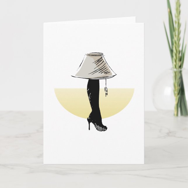Tarjeta Festiva Lámpara de la pierna (Anverso)