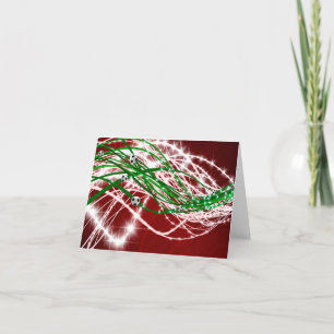 Tarjeta Festiva Lámparas abstractas de fútbol - Navidades/tarjeta