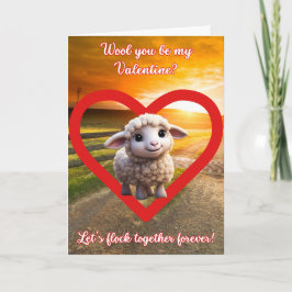 Tarjeta Festiva Lana de personalizable eres mi Valentín