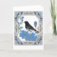 Lark Bunting Y Colorado Blue Columbine