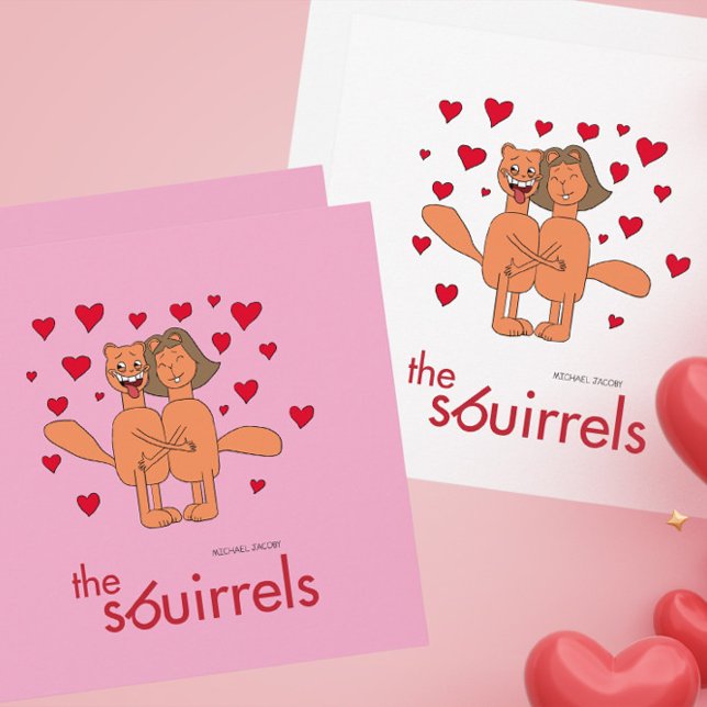 Tarjeta Festiva Las ardillas Ed y Mary Valentine (Subido por el creador)