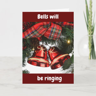 TARJETA FESTIVA LAS BELLAS TE IRÁN FELIZ NAVIDAD.