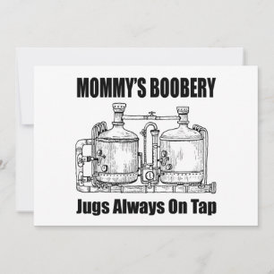 Tarjeta Festiva Las bromas de boobery de mamá siempre en el tapete