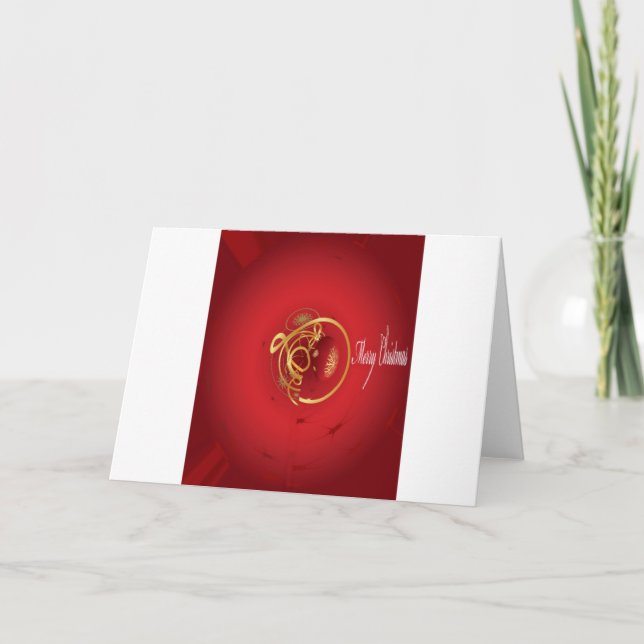 Tarjeta Festiva Las campanas de jingle de los Navidades rojos tien (Anverso)