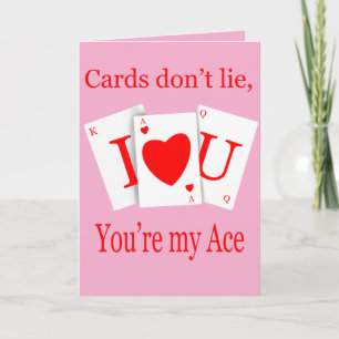 Tarjeta Festiva Las Cartas No Mienten, Eres Mi As Romántico