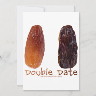 Tarjeta Festiva Las dos fechas de SlipperyJoe ciruelas pasas arrug