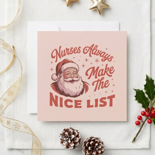 Tarjeta Festiva Las enfermeras siempre hacen la buena lista Cita r