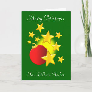Tarjeta Festiva Las estrellas del oro bautizan a las madres Navida