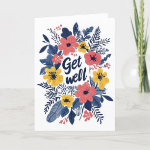 Tarjeta Festiva Las flores de colores se ponen bien