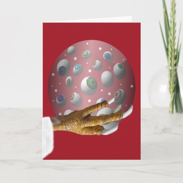 Tarjeta Festiva Las garras de Santa son comin'! (Anverso)