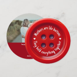 Tarjeta Festiva Las madres son como botones | Día de la Madre