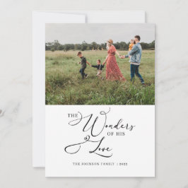 Tarjeta Festiva Las maravillas de su fotografía tipografía de amor
