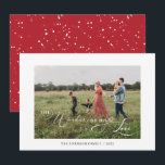 Tarjeta Festiva Las maravillas de su fotografía tipográfica de amo<br><div class="desc">Las maravillas de su fotografía tipografía de amor tarjeta de vacaciones roja pop en tu foto favorita y agrega tu nombre. ¡Eso es todo! Tan simple.</div>
