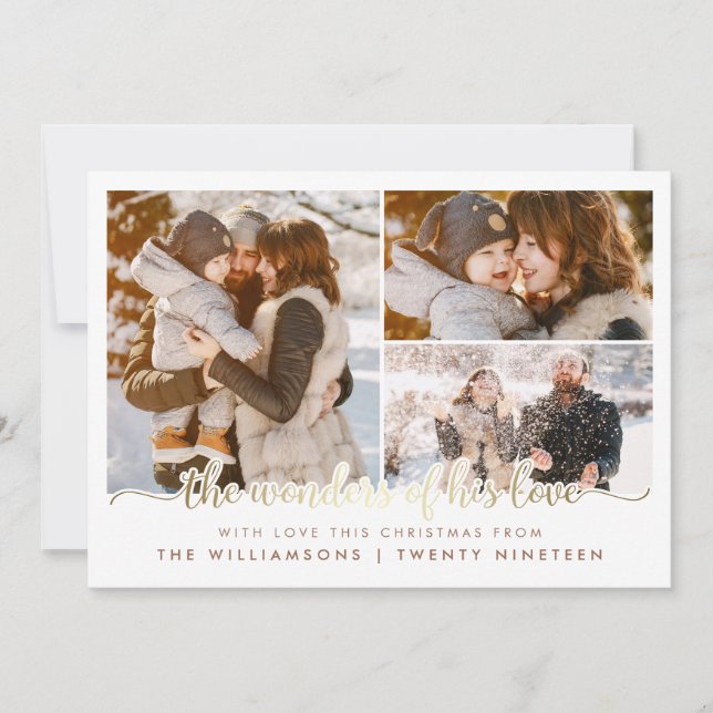 Tarjeta Festiva Las Maravillas De Sus Navidades De Amor Festividad (Anverso)