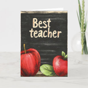 Tarjeta Festiva Las mejores manzanas de profesores