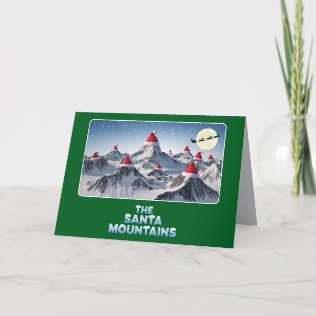 Tarjeta Festiva Las montañas de Santa (Anverso)