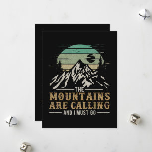 Tarjeta Festiva Las montañas están llamando y debo ir